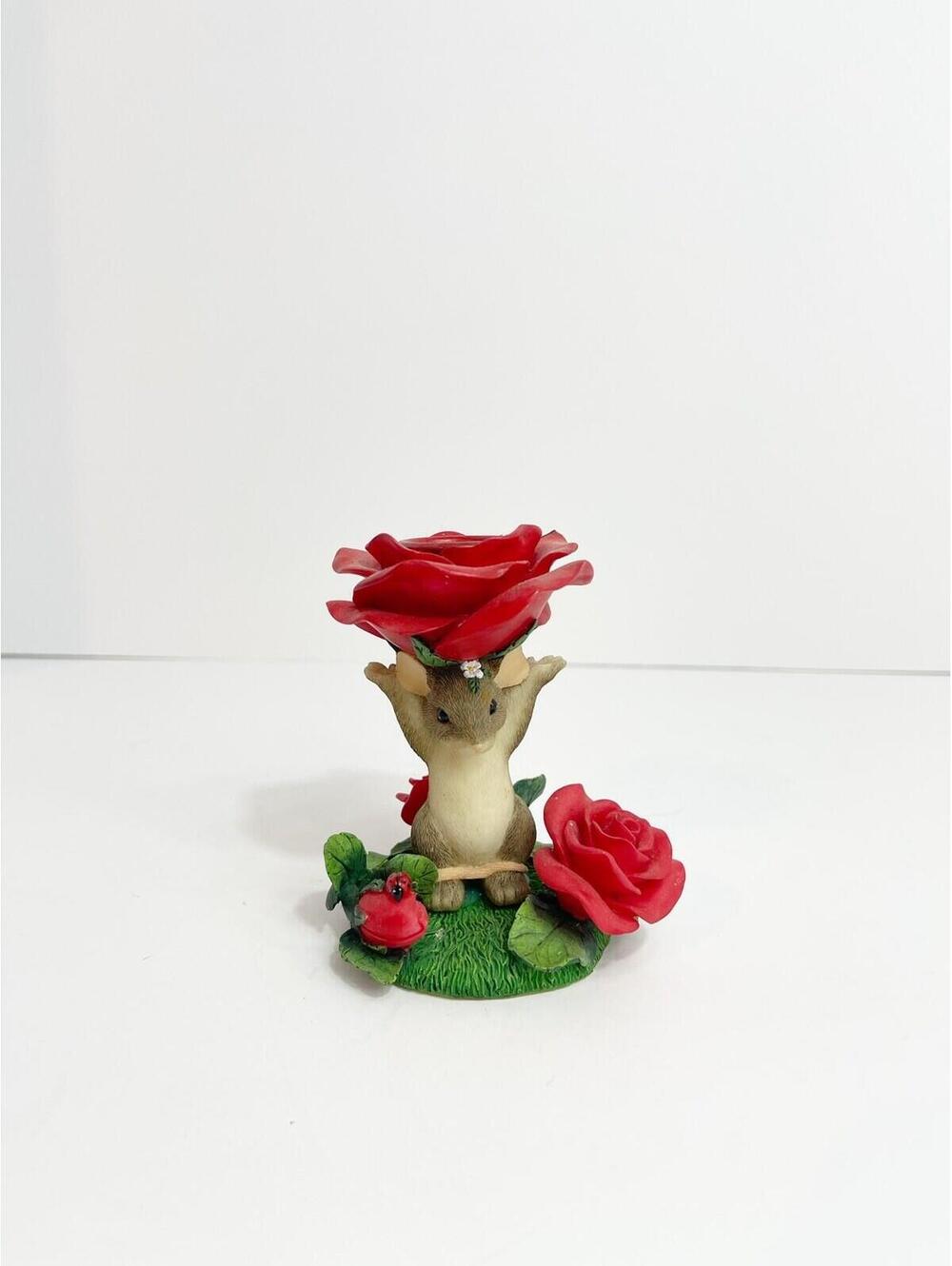 Charming Tails, Fitz & Floyd, Floral Candleholder w/ Maxine, Dean Griff, 93/203